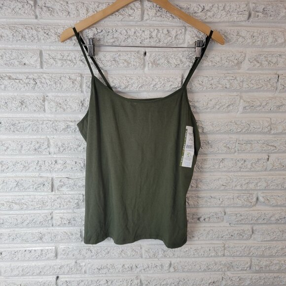 Time Tru Womens Top Extra Large XL Camisole Green Adjustable GRE36XE - Picture 1 of 9